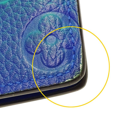 Louis Vuitton Wallet Taurillon I Illusion Portefeuille Brazza Blue Vert — view 9