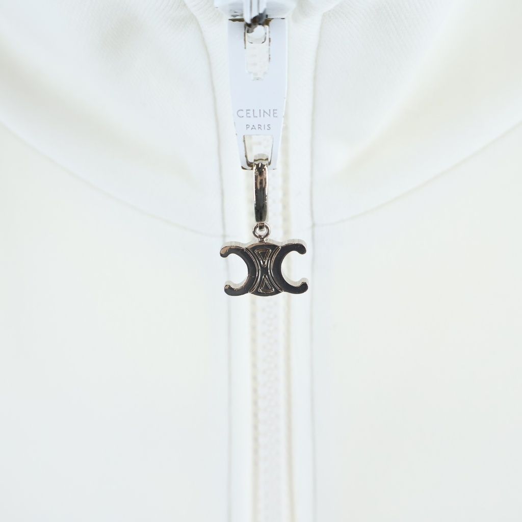 Celine Track Jacket Triomphe Zip Trackjacket White — view 4