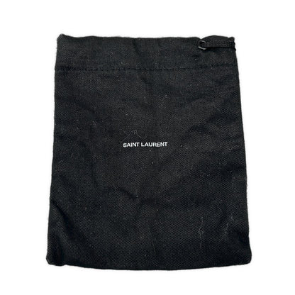 Saint Laurent Paris Card Case Black Gold Silver Leather — view 5