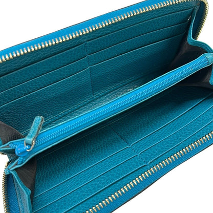 Gucci Wallet Betty Blue Green Zip Around Leather — view 3