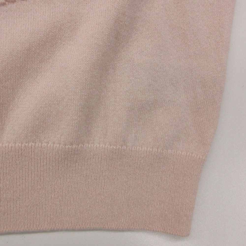 Hermes Knit Lift Cashmere Sweater Long Sleeve Crew Neck Pullover Top Pink — view 8