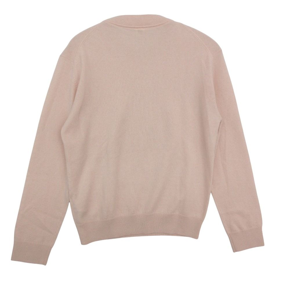 Hermes Knit Lift Cashmere Sweater Long Sleeve Crew Neck Pullover Top Pink — view 2