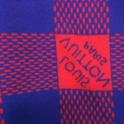 Louis Vuitton Shawl Damierplaid Pattern Large Format Rug Scarf Blue — view 5