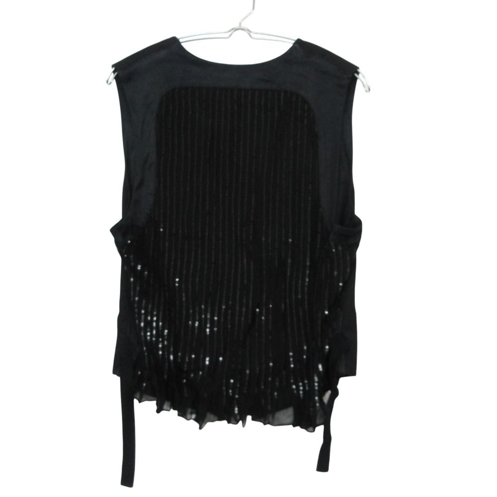 Dior Homme Vest Eddie Era Sequin Contrast Gilet Top Black — view 2