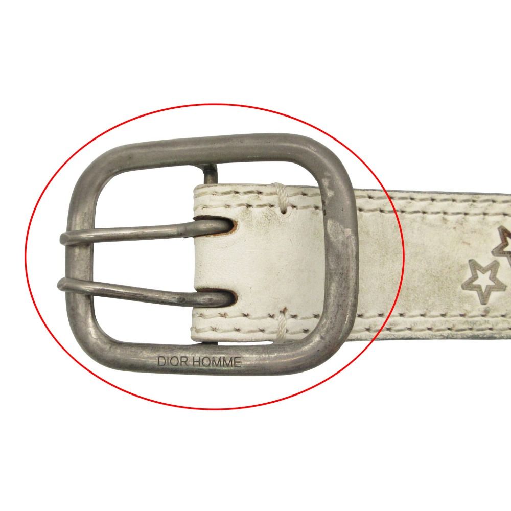 Dior Homme Dio by Hedi Slimane Belt Eddie Era Leather Star Studs Archive Grams — view 3