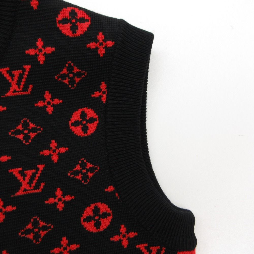 Louis Vuitton Dress Monogram Knit Sleeveless Mini Back Zipper Black — view 6