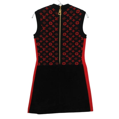 Louis Vuitton Dress Monogram Knit Sleeveless Mini Back Zipper Black — view 2