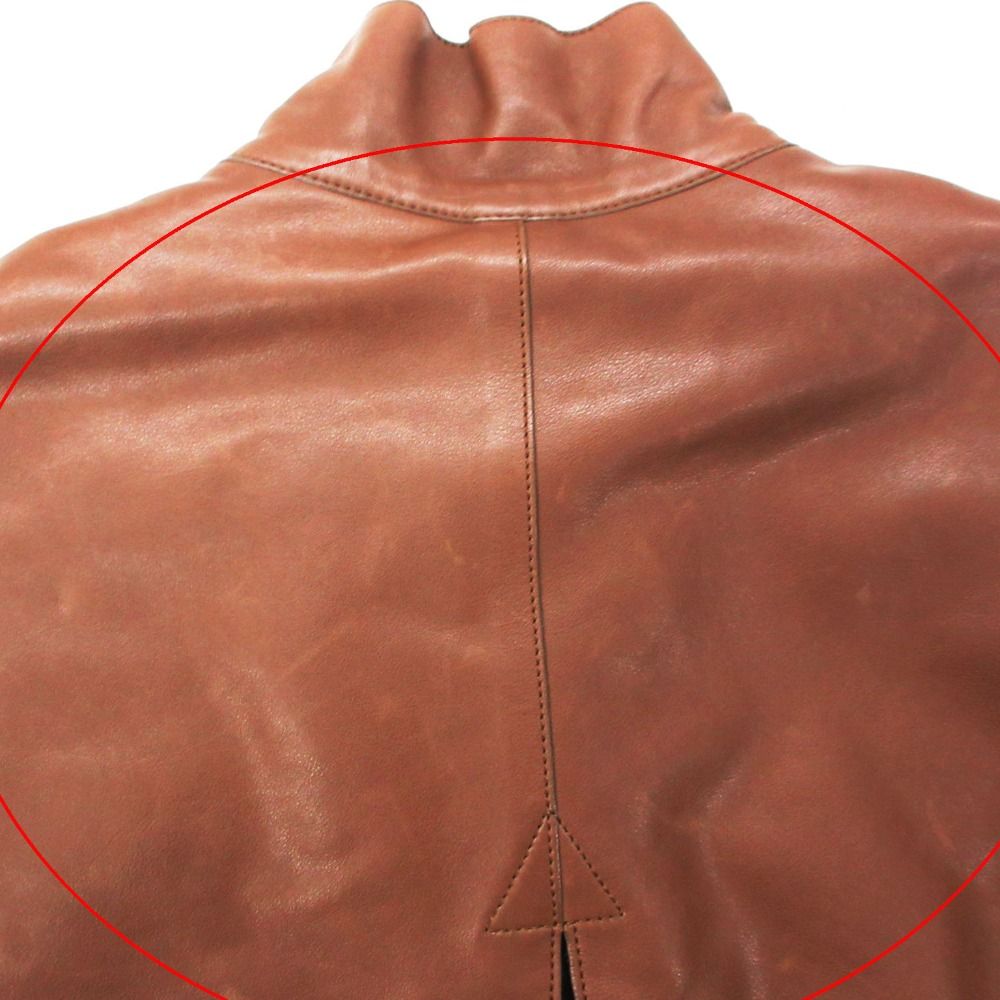 Hermes Coat Leather Short Sleeve Docking Button Belt with Pret a Porter Vo — view 7