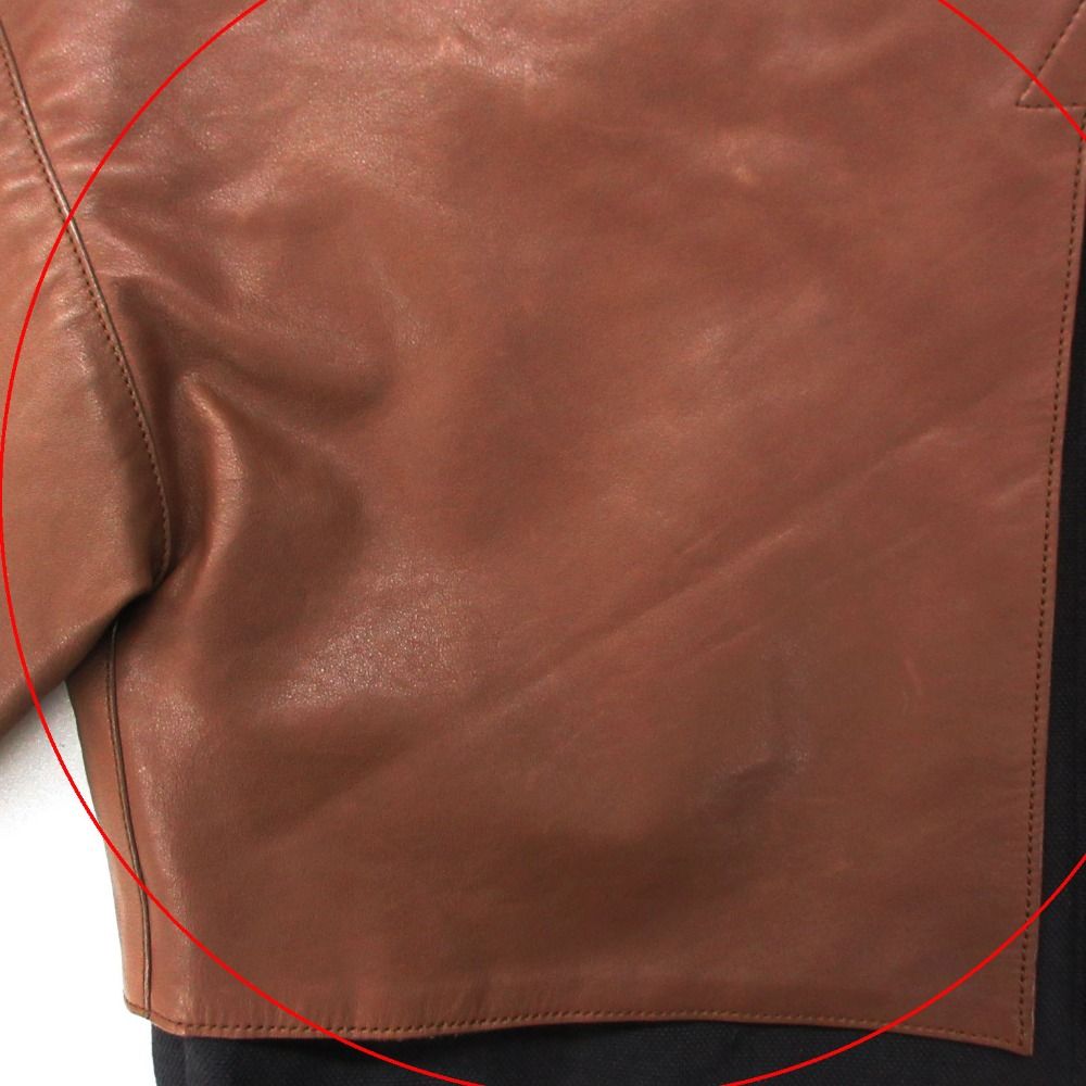 Hermes Coat Leather Short Sleeve Docking Button Belt with Pret a Porter Vo — view 8