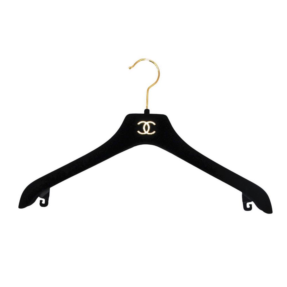 Chanel Dress Long Silk Layer CC Logo Button Black — view 9