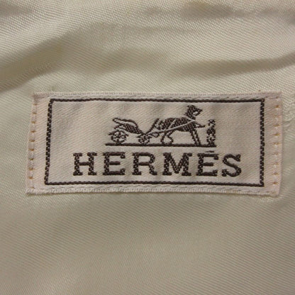 Hermes Rider's Jacket Series Button Cow Calf Cowhide Leather Single Light Beige — view 4