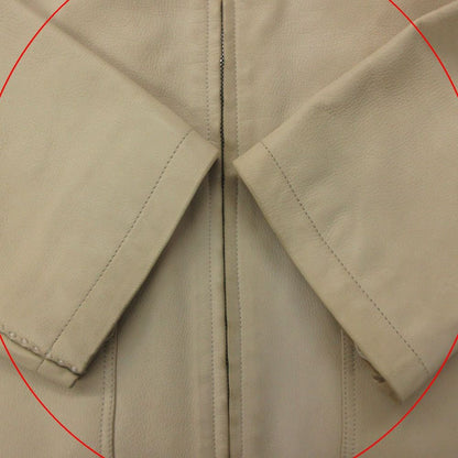 Hermes Rider's Jacket Series Button Cow Calf Cowhide Leather Single Light Beige — view 8