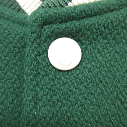 Celine Varsity Jacket Dijacket Leather Logo Patch Outer Green — view 8