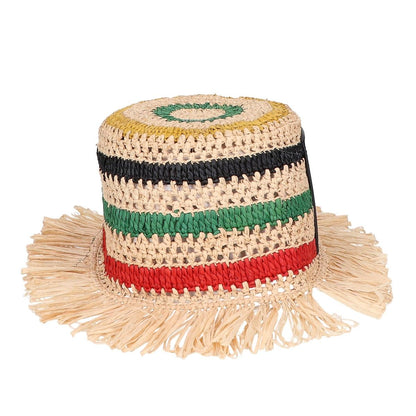 Loewe Anagram Raffia Striped Clochette — view 4
