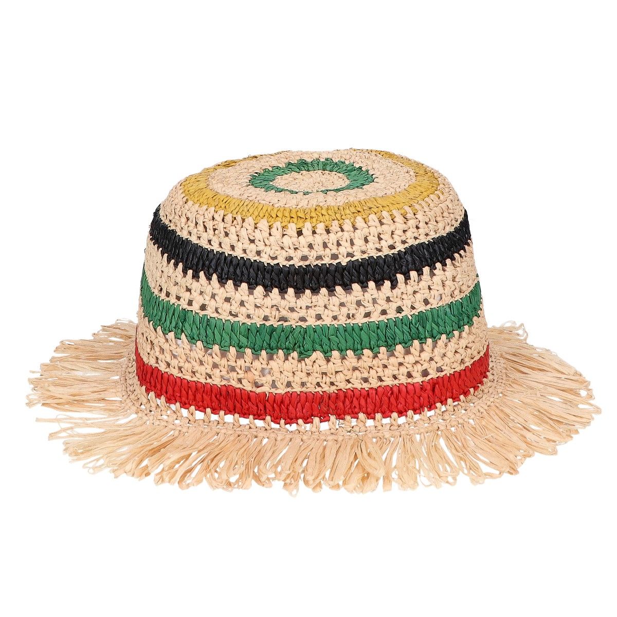 Loewe Anagram Raffia Striped Clochette — view 3