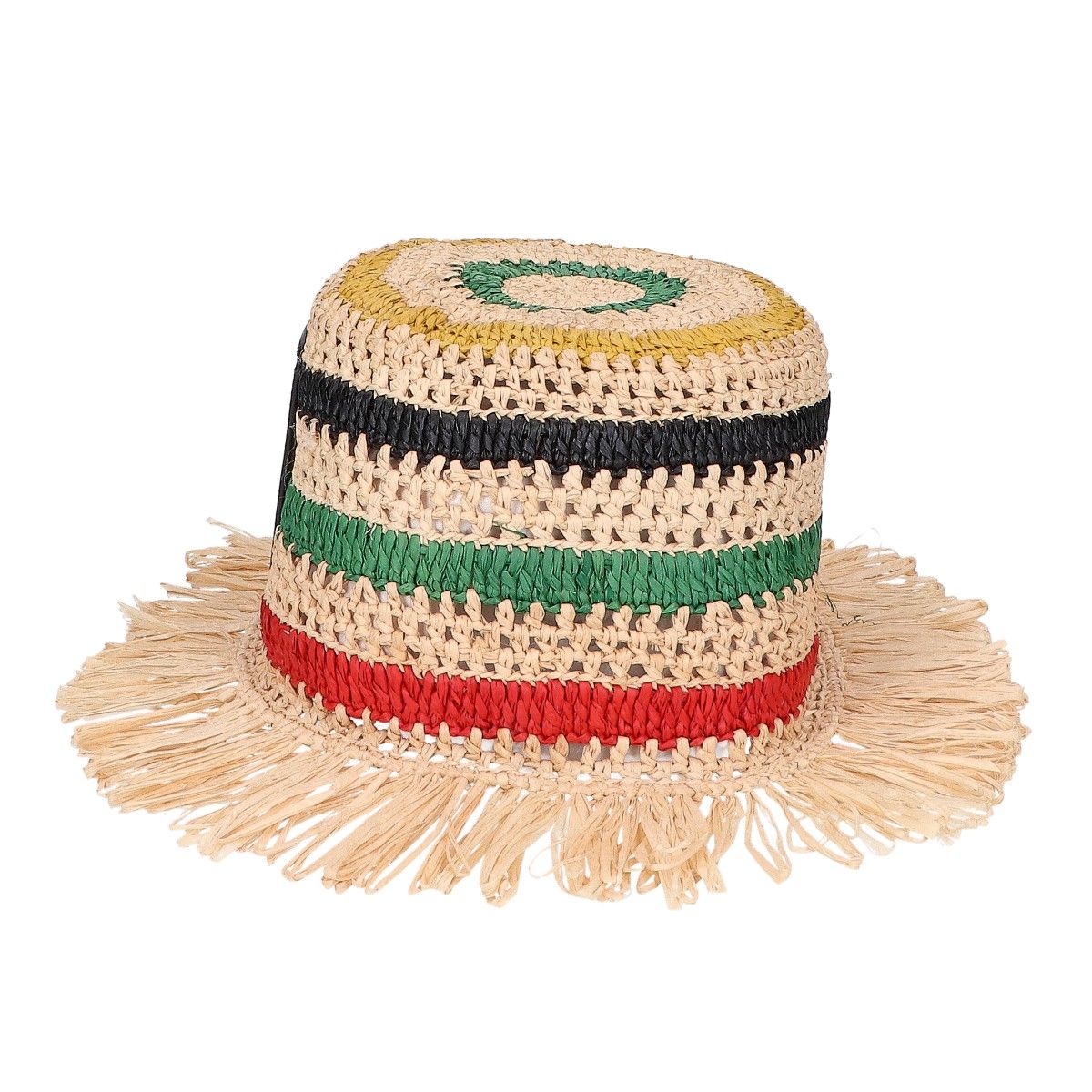 Loewe Anagram Raffia Striped Clochette — view 2