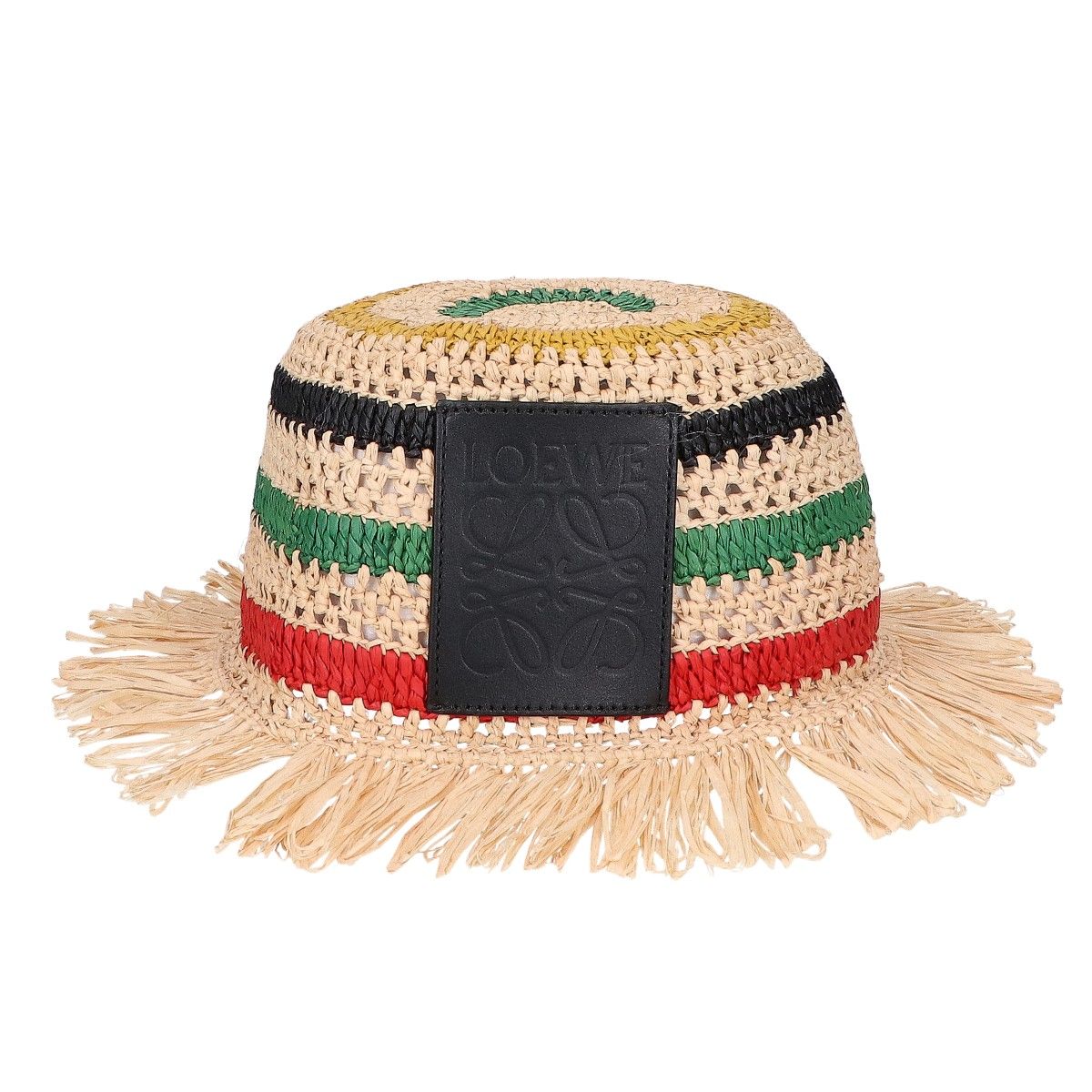 Loewe Anagram Raffia Striped Clochette