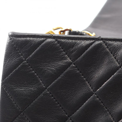 Chanel Shoulder Bag Quilted Full Flap Black Lambskin Chain — view 8