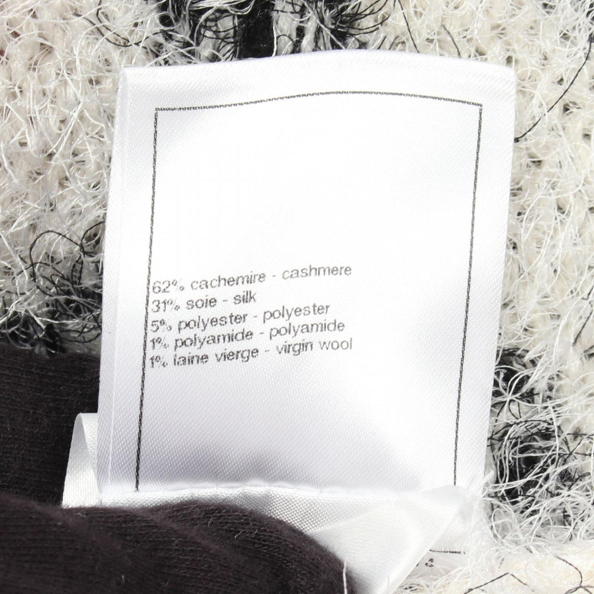 Chanel Knit CC Logo Floral Cashmere Silk Sweater — view 4