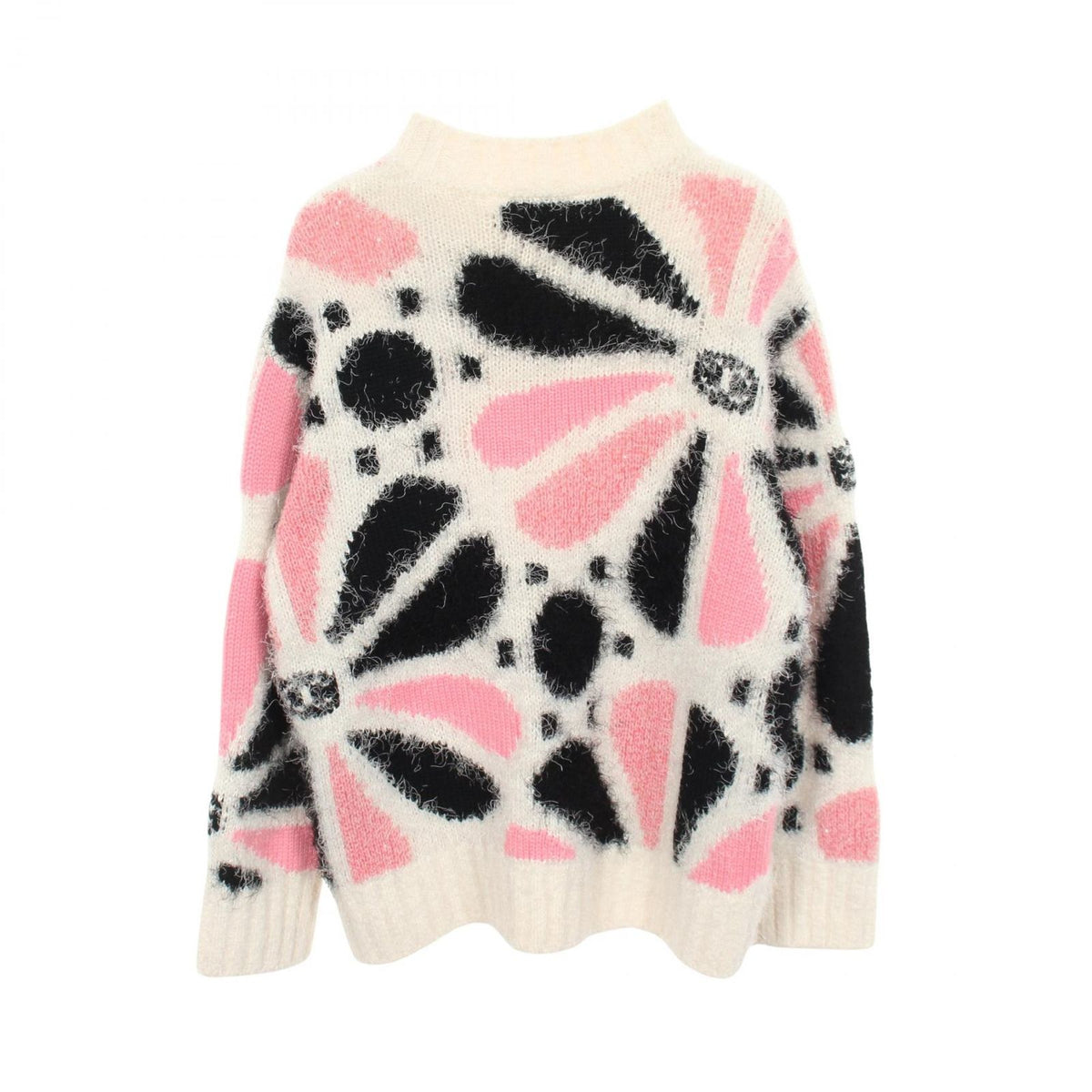 Chanel Knit CC Logo Floral Cashmere Silk Sweater — view 2