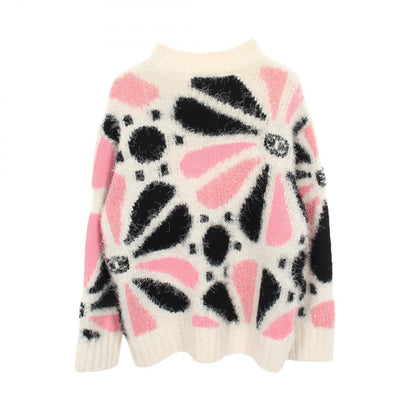 Chanel Knit CC Logo Floral Cashmere Silk Sweater — view 2