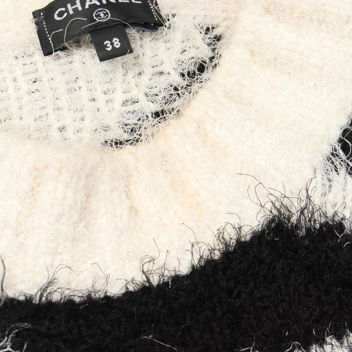 Chanel Knit CC Logo Floral Cashmere Silk Sweater — view 7