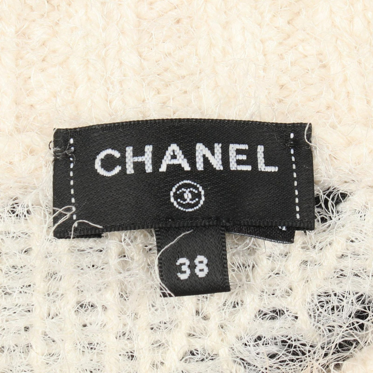 Chanel Knit CC Logo Floral Cashmere Silk Sweater — view 3