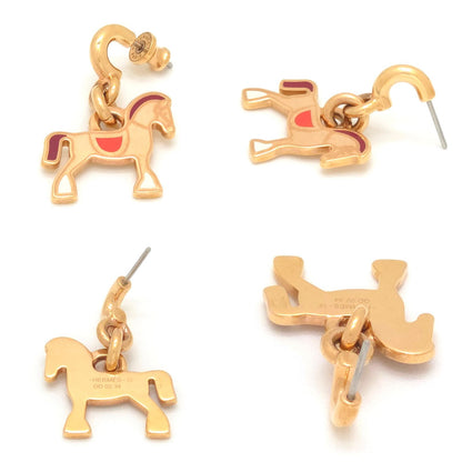 Hermes Cheval Earrings Gold Pre Raqqa Metal 3.35 Booklet — view 4
