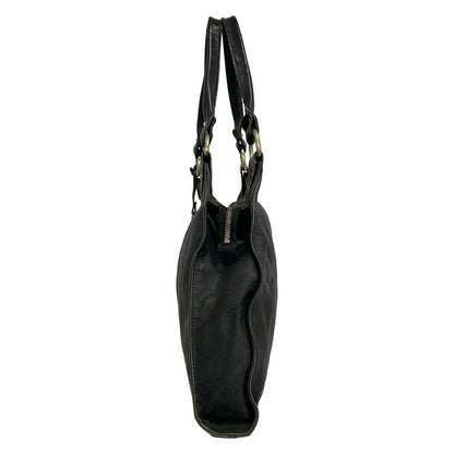 Fendi Shoulder Bag Diavolo Trapezio Black Leather — view 4