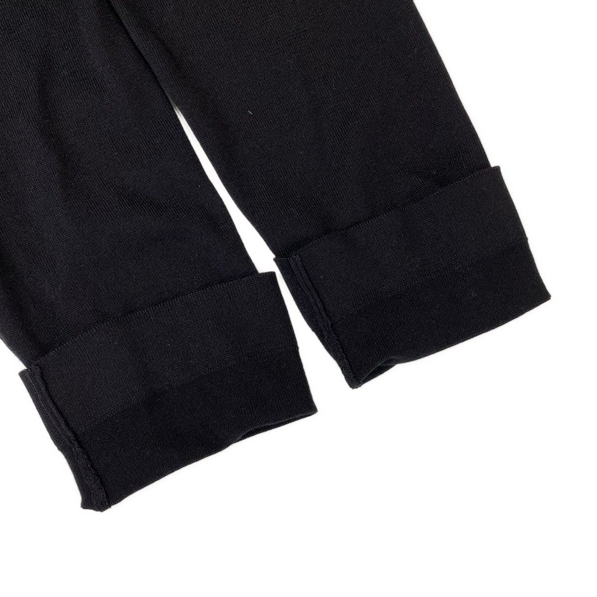 Hermes Cardigan 42 L Black Light Gray Long Sleeve Long Length Cashmere Silk — view 7