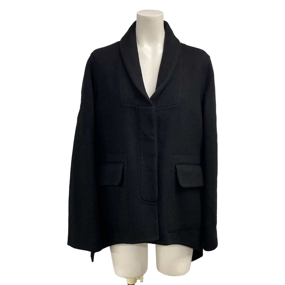 Hermes Jacket 36 S Black Autumn Winter Cashmere