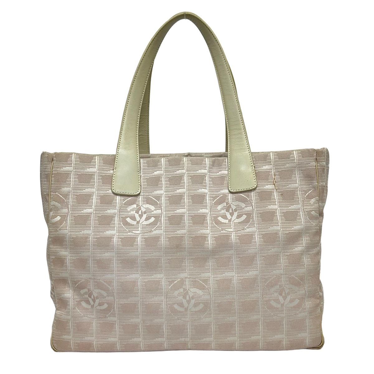 Chanel Tote New Travel Line MM Light Pink Ivory Leather
