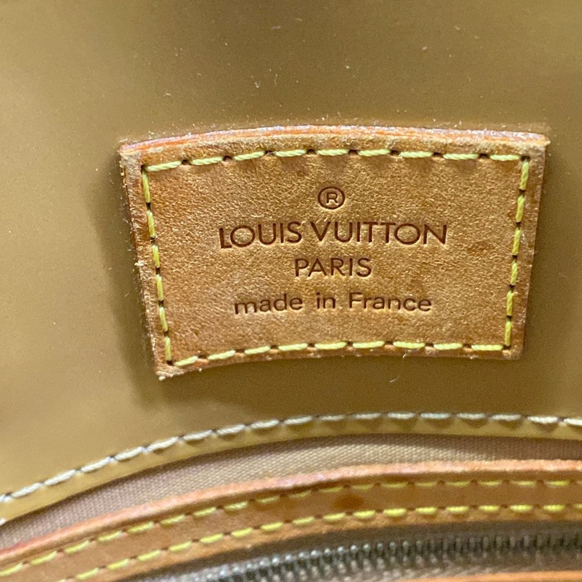 Louis Vuitton Handbag Monogram Vernis Reed PM Noisette Leather — view 8