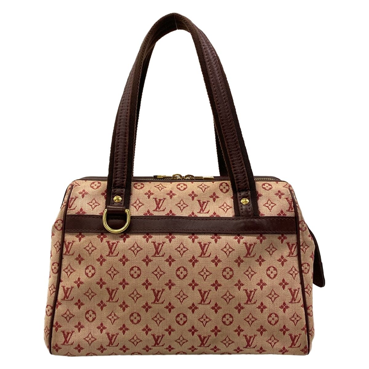 Louis Vuitton Handbag Monogram Mini Josephine PM Cerise Cotton Leather