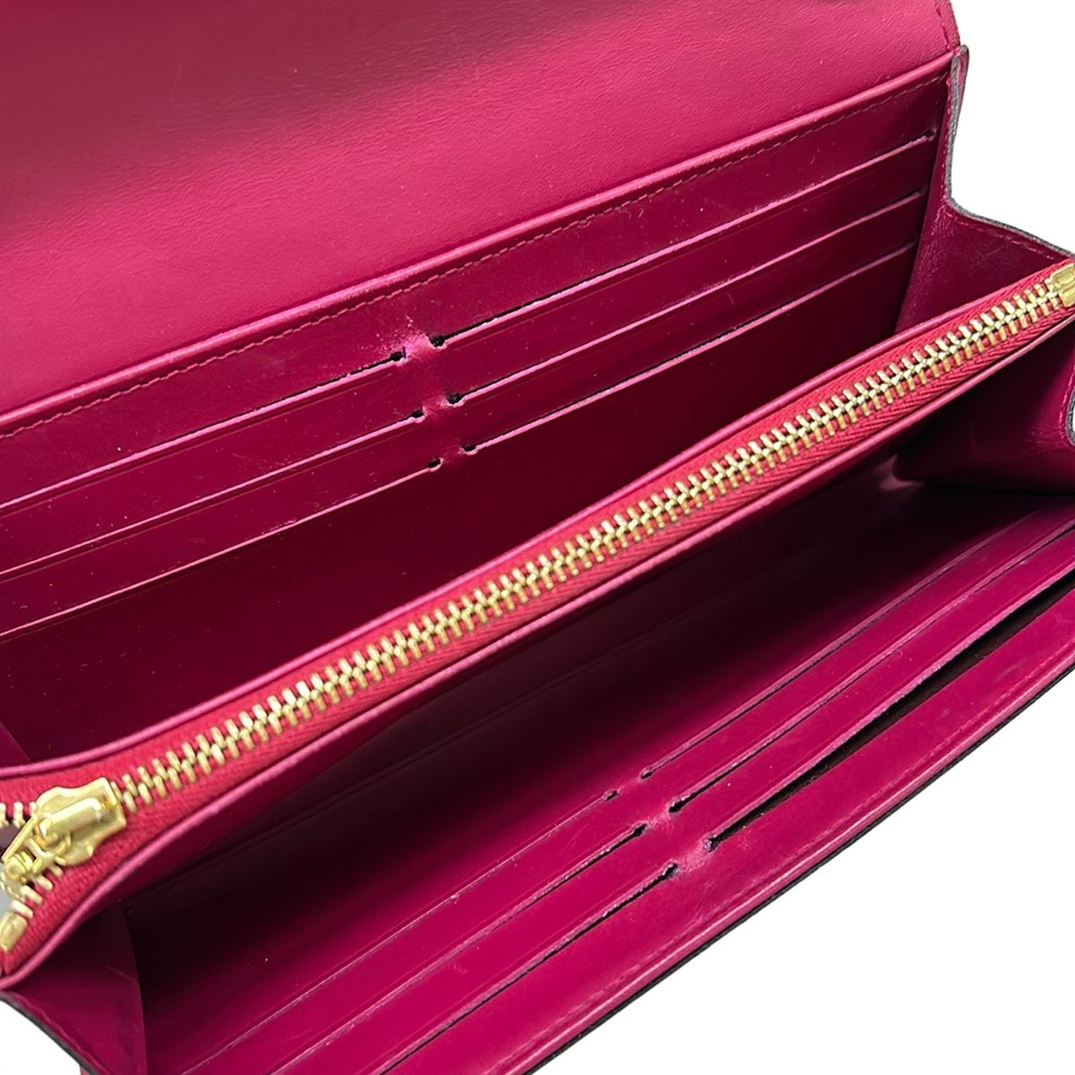 Louis Vuitton Wallet Monogram Vernis Portefeuille Sarah Chain Rose Indien — view 4
