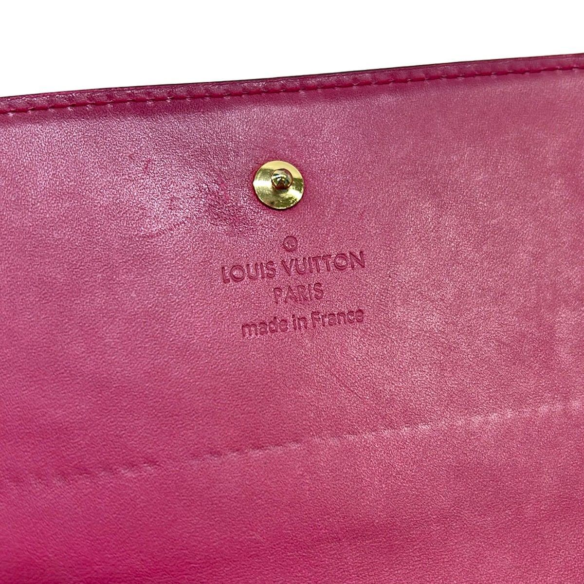 Louis Vuitton Wallet Monogram Vernis Portefeuille Sarah Chain Rose Indien — view 6