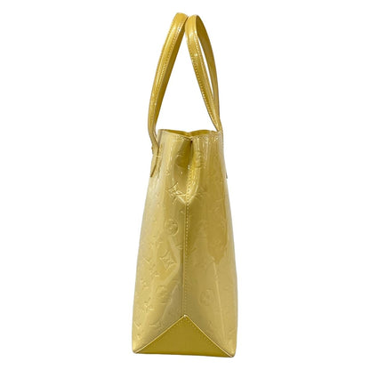 Louis Vuitton Tote Monogram Vernis Wilshire MM Blanc Corail Leather — view 4