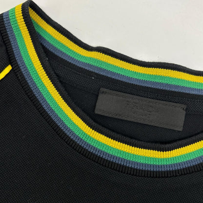 Prada Black Pique Ruba Logo T-Shirt — view 7