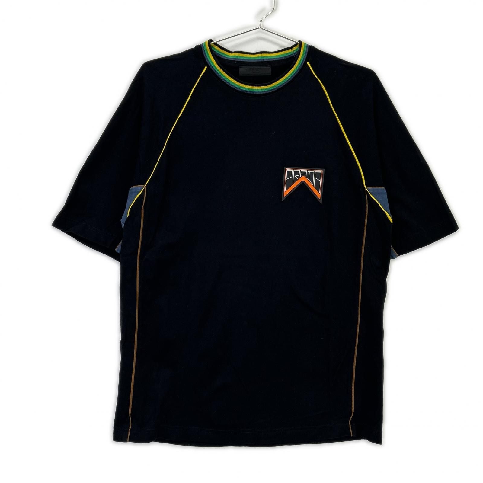 Prada Black Pique Ruba Logo T-Shirt