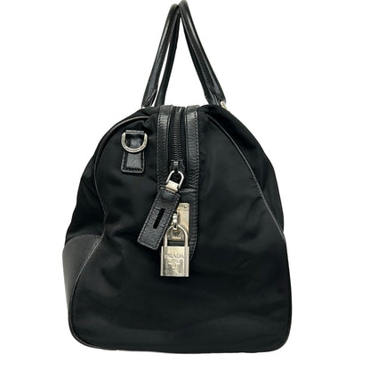 Prada Boston Bag Black No Lock Leather — view 4