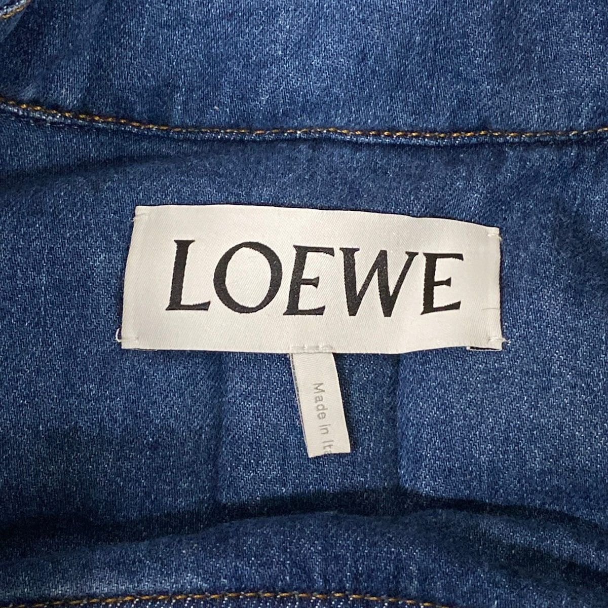 Loewe Jacket 42 L Blue Long Sleeve Denim Winter Cotton — view 3