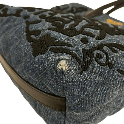 Prada Handbag Navy Embroidery — view 6