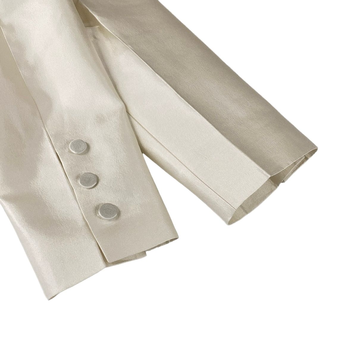 Prada Jacket 36 S White Long Sleeve Spring Wool Silk — view 6
