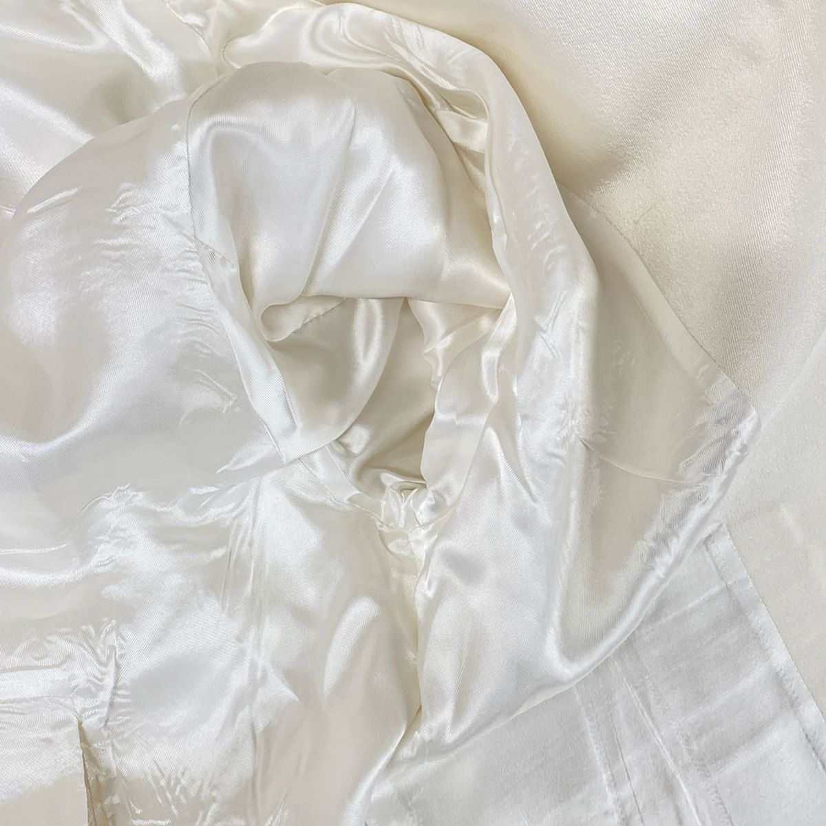 Prada Jacket 36 S White Long Sleeve Spring Wool Silk — view 9