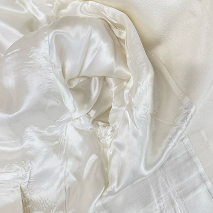 Prada Jacket 36 S White Long Sleeve Spring Wool Silk — view 9