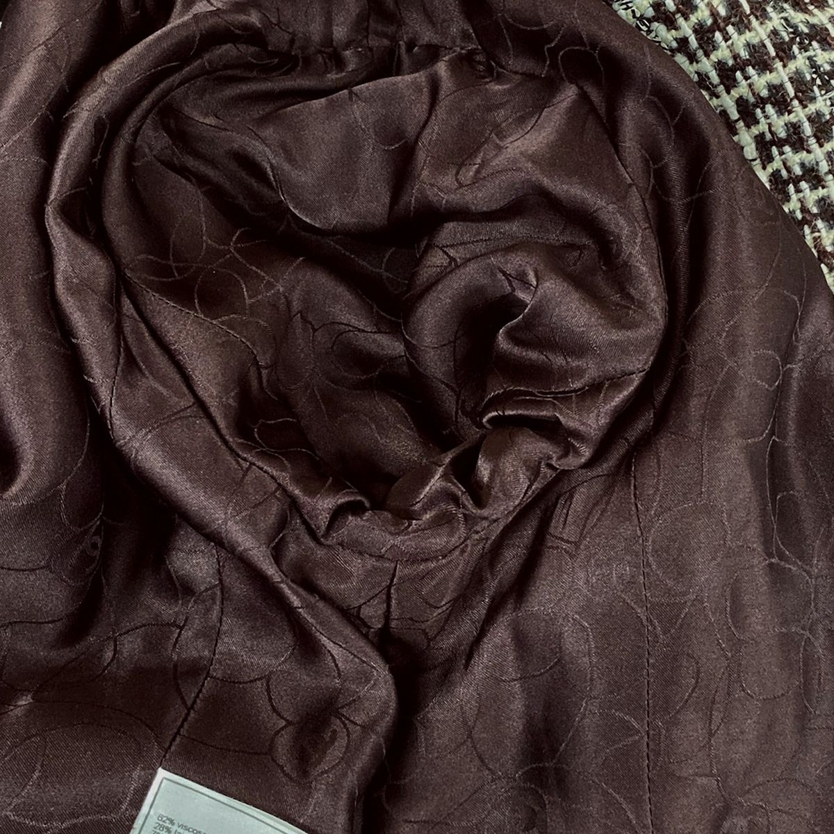 Chanel Jacket 42 L Dark Brown Long Sleeve Tweed Winter Autumn Wool — view 8