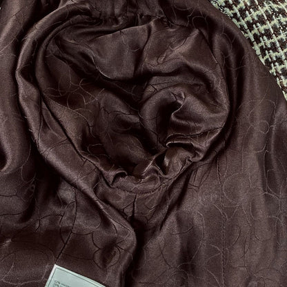 Chanel Jacket 42 L Dark Brown Long Sleeve Tweed Winter Autumn Wool — view 8