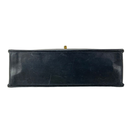 Chanel Shoulder Bag Quilted Black Chain Gold Turnlock Lambskin — view 5