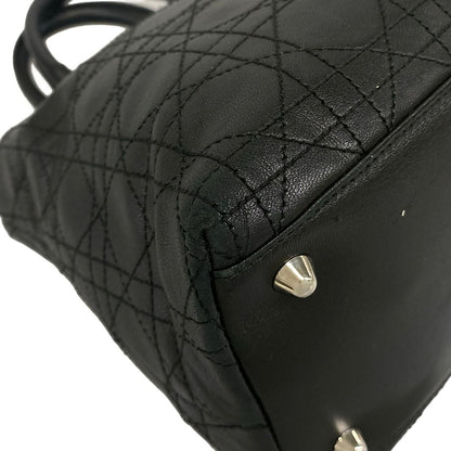 Dior Handbag Cannage Stitch Black Leather — view 6
