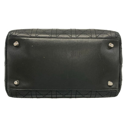 Dior Handbag Cannage Stitch Black Leather — view 5